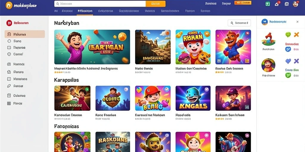 Screenshot menggambarkan fitur leaderboard dan skor pemain.